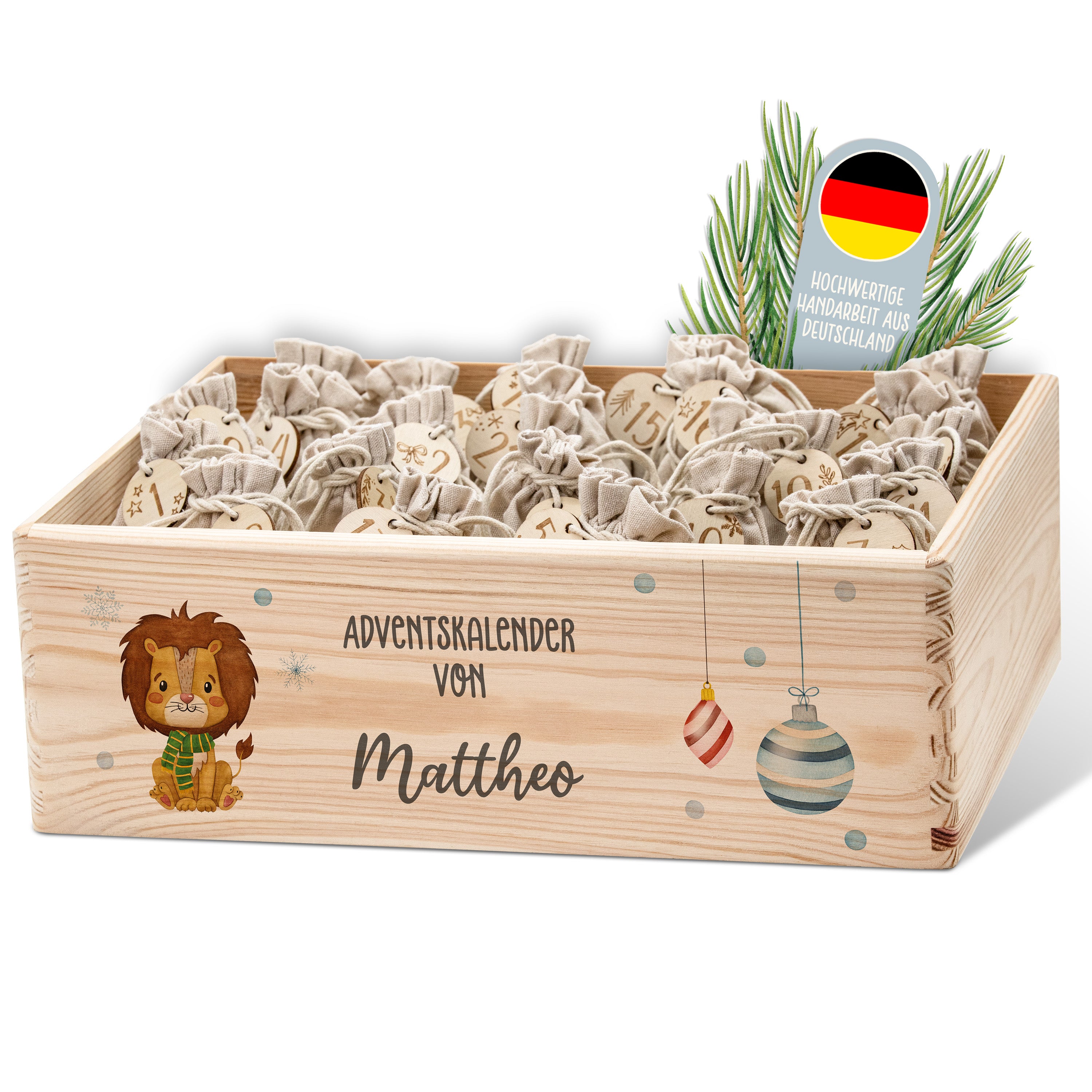 Adventskalender Kiste | Design 01 | Freundebande